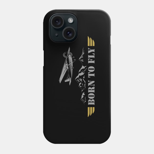 BORN TO FLY  Pilot Plane - single airplane Phone Case by Pannolinno