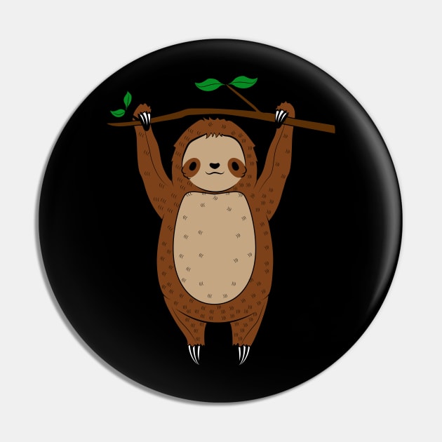 Cute Lazy Hanging Sloth Pin by KawaiiAttack