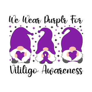 We Wear Purple For Vitiligo Awareness T-Shirt
