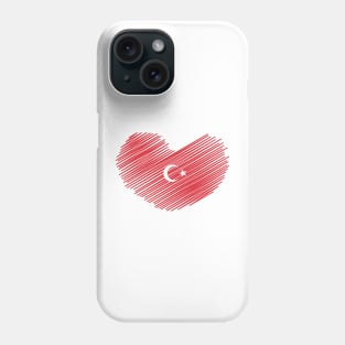 Turkey Heart Flag Design Phone Case