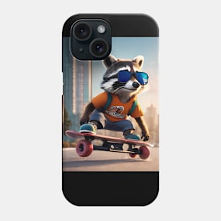 skatebourder raccoon Phone Case