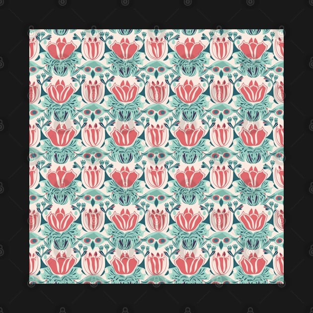 Tulips Flower Seamless Pattern V5 by Family journey with God