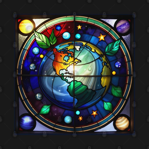 Stained Glass Earth Inspiration by Aurora X