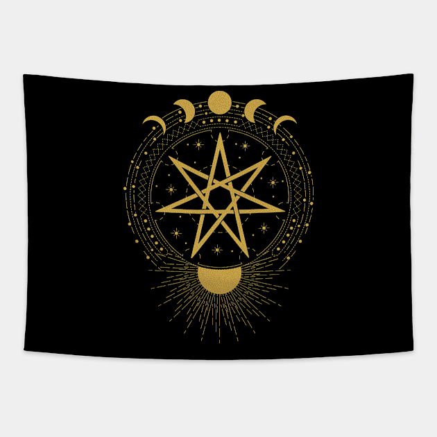 Faery Star | Setogram | Pagan Symbol Tapestry by CelestialStudio