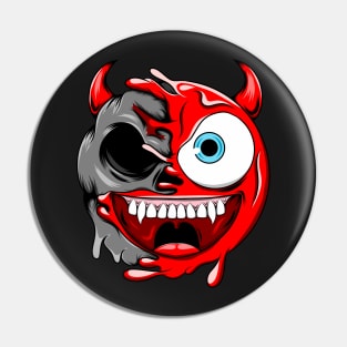 Devil Zombie Emoji Pin