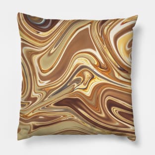 Honey Gold liquid marble by Minimal DM Pillow