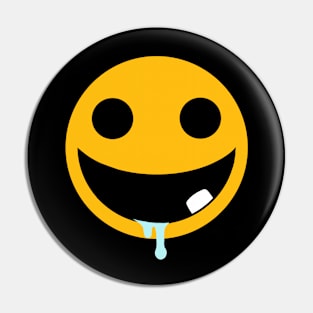 Emoji Baby Dribble Smiley Face Pin