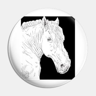 Horse black Pin