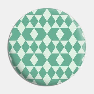 Green Kentucky Patchwork Pattern Pin