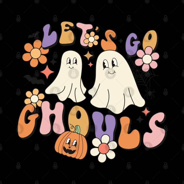 Let's Go Ghouls Funny Ghouls Hippie by UniqueBoutiqueTheArt