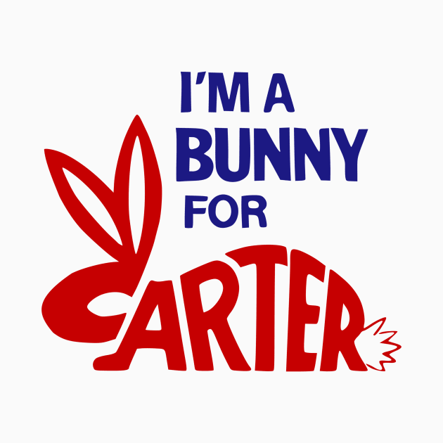 Jimmy Carter Campaign Button - I'm a Bunny for Carter by Yesteeyear