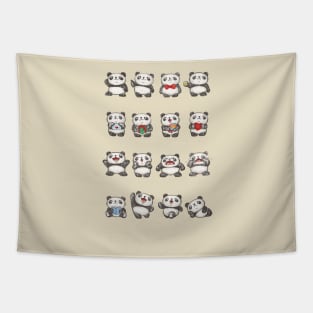 Various feeling of Panda Tapestry