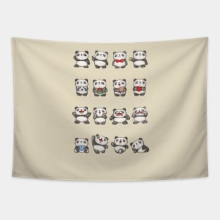 Various feeling of Panda Tapestry