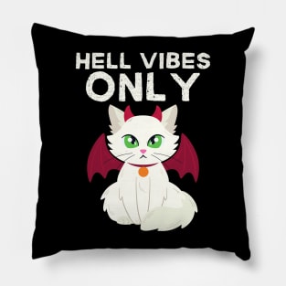 Creepy Cute Hell Cat Halloween Pillow