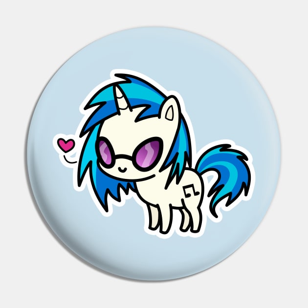 DJ Pon-3 chibi Pin by Drawirm