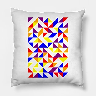 Amazing Geometric Colourful Triangle Pattern #8 Pillow