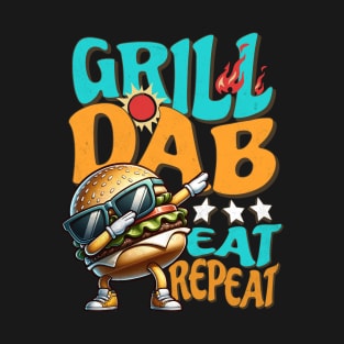 Burger Funny a Dab Dance Grilling Design T-Shirt