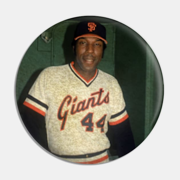 Willie McCovey - Left Oakland Athletics, Signed with San Francisco Giants Pin