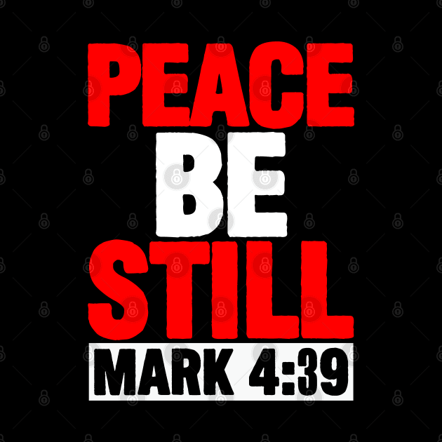 Mark 4:39 Peace be still by Plushism