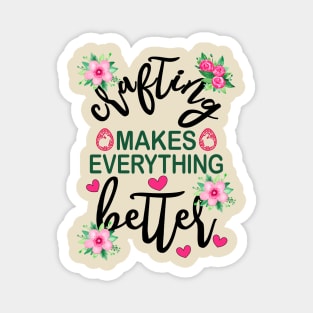 Crafting Makes Everything Better Easter Floral Magnet