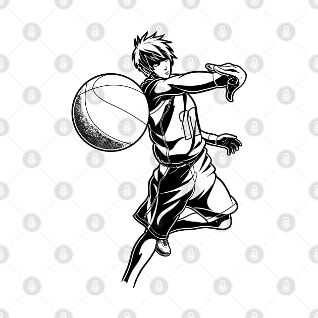 Kuroko in Action Line Art by Paradox Studio