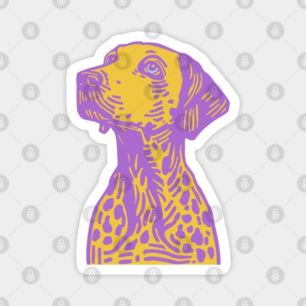 Funky Pop Art Dalmatian for Colorful Dorm Room Decor Magnet by TuncGK