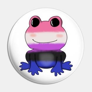 Genderfluid Frog Pin