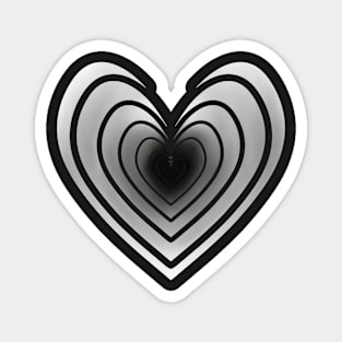 Rosy Heart (B&W 2) Magnet