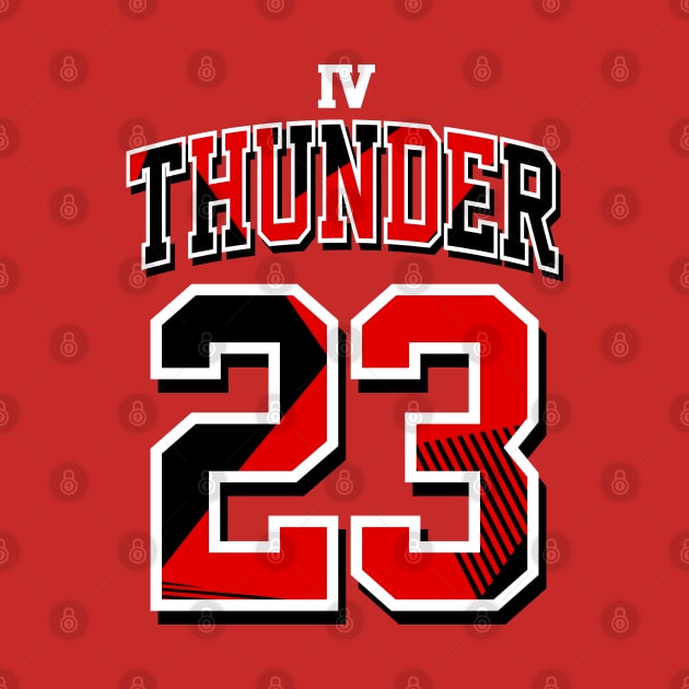 Thunder Red 4 Sneaker Art Red by funandgames