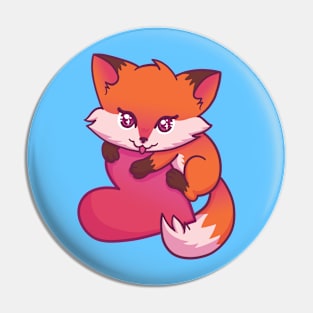 Cute Foxy Heart Pin