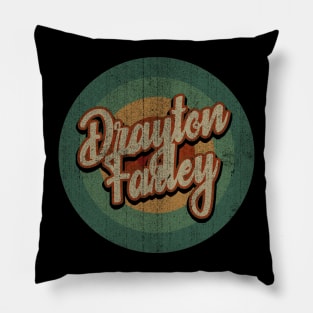 Circle Retro Vintage Drayton Farley Pillow