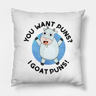 You Want Puns I Goat Puns Cute Animal Pun Pillow