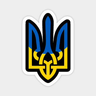 Ukrainian Trident Symbol Ukrainian flag Magnet