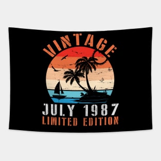 Vintage July 1987 Ltd Edition Happy Birthday Daddy Mom Uncle Brother Husband Cousin Son 33 Years Old Tapestry