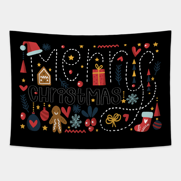 Merry Christmas Tapestry by Subway