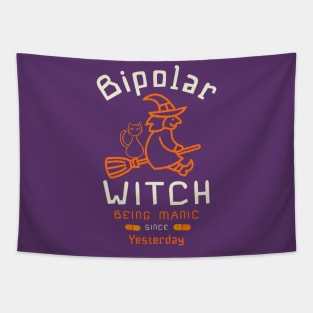 Funny Halloween Bipolar Witch lazy costume Tapestry