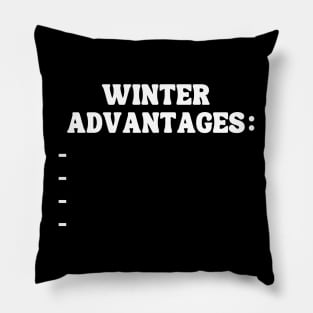 winter advanteges Pillow