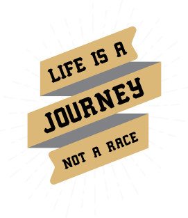 Life is a Journey, not a Race / motivational quote Magnet