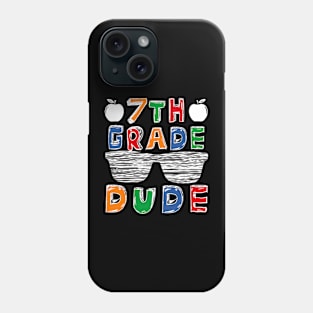 Back To School 7th Grade Dude Shirts, First Day Teacher kids Phone Case