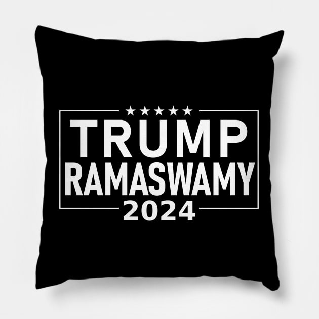 TRUMP RAMASWAMY 2024 Pillow by Decamega