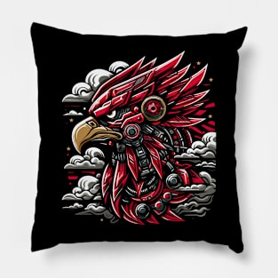 eagle illustration mecha Pillow