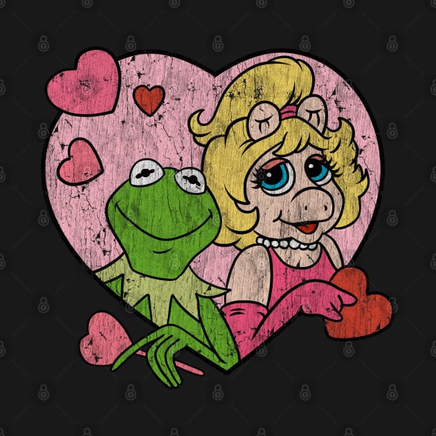 Distressed kermit and miss piggy by OniSide