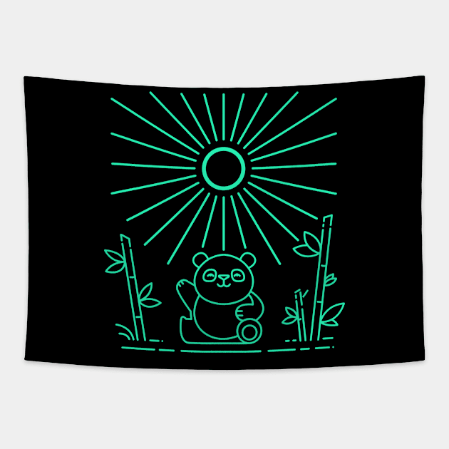 Panda Tapestry by lime line