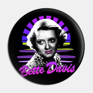 Bette davis / Sunset retro 80s Pin