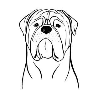 Bullmastiff (Black and White) T-Shirt