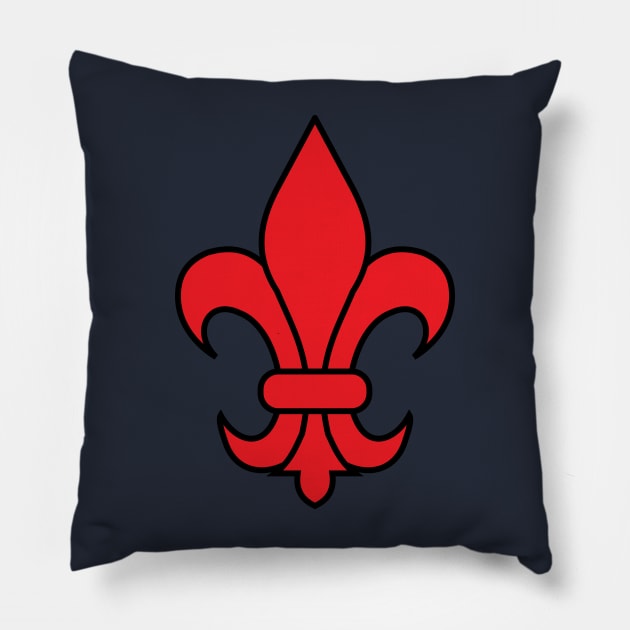 fleur de lis (red) Pillow by PabloDeChenez