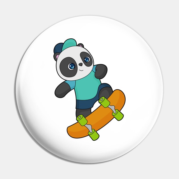 Panda Skater Skateboard Pin by Markus Schnabel