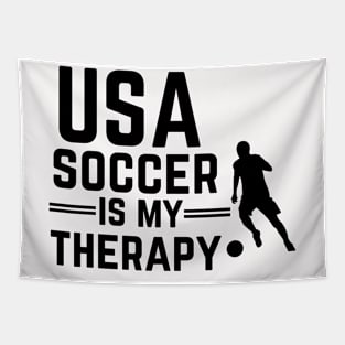 Usa Soccer Is My Therapy Tapestry