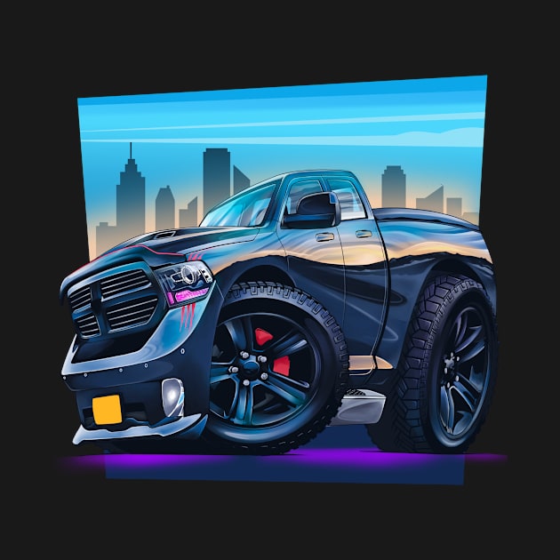 Monster Truck in the City by Aiqkids Design