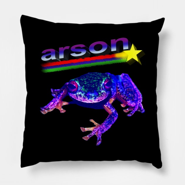 ARSON FROG Pillow by giovanniiiii